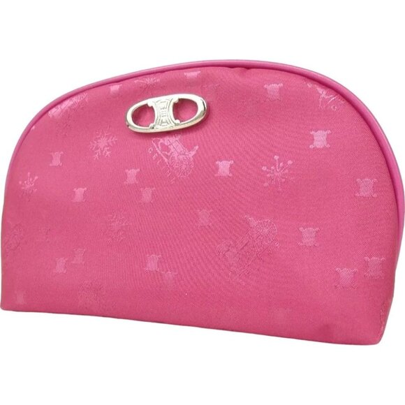 254141AG Celine Clutch Bag & Handkerchief Set Pink Nylon - Picture 1 of 10